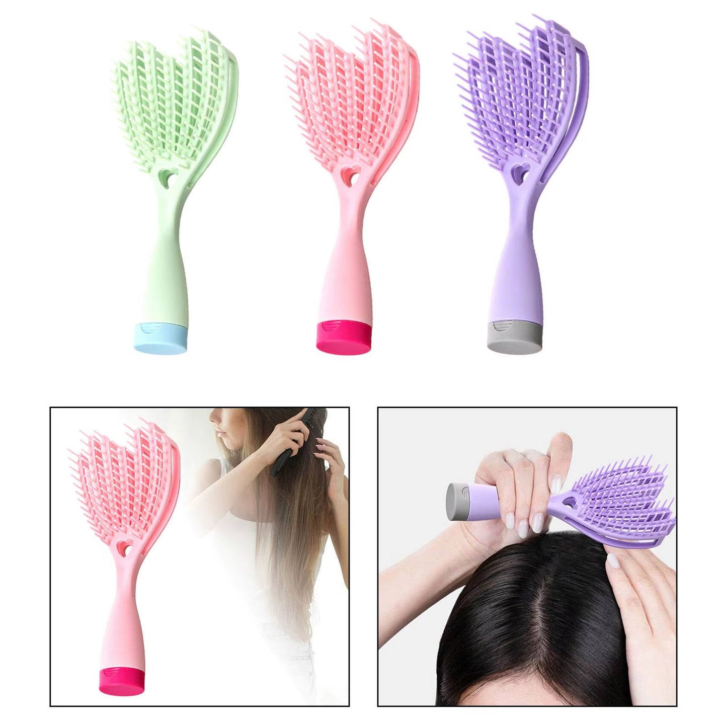 Detangling Brush Durable Accessories Comfortable to Contact Soft Flexible Multipurpose Massage Comb Vent Hair Brush for Wet Hair