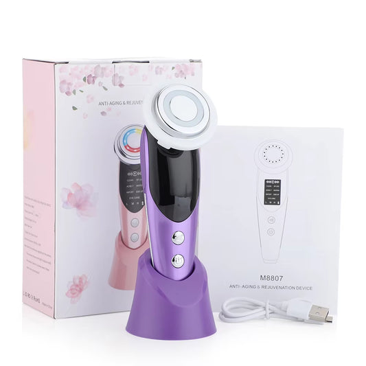 7 in 1 Face Lifting Device EMS Microcurrent Skin Rejuvenation LED Facial Neck Firming Massager Face Beauty Care Apparatus