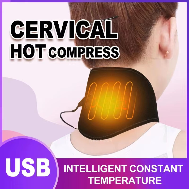 Neck Wrap for Pain Relief Electric Neck Heating Pad Heated Cervical Vertebra Fatigue Therapy Moxibustion Health Care Massager