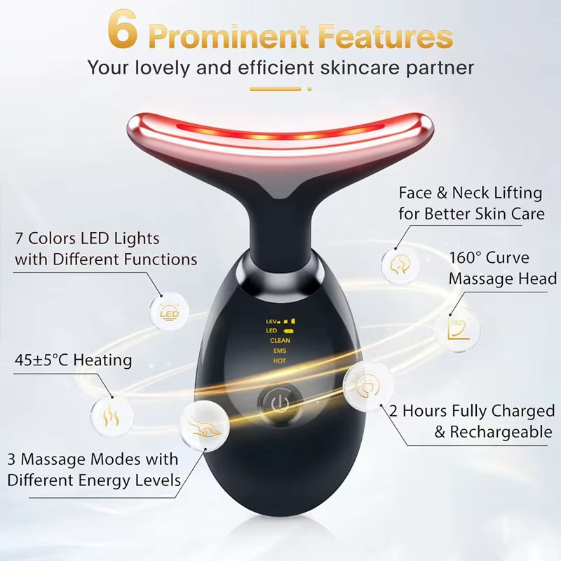 7-In-1 anti Wrinkles Face Massager Face Sculpting Device Facial Neck Eye Skin Care Tool Device for Women and Man Easy to Use