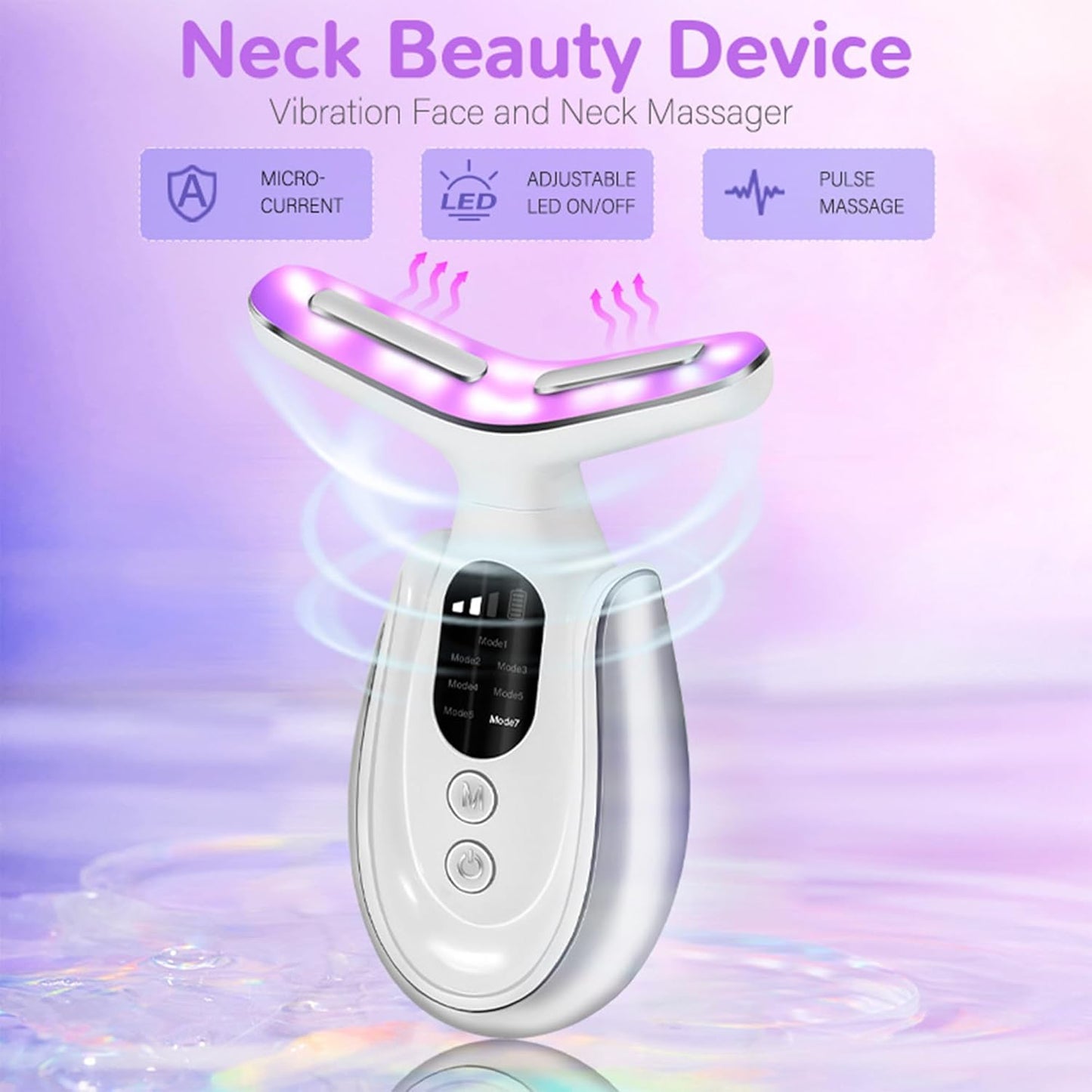 7-Color Face Neck Massager Face Sculpting Tool Triple-Action Wrinkle Remover Skin Rejuvenation Device Personal Care Products Home Beauty Neck Instrument