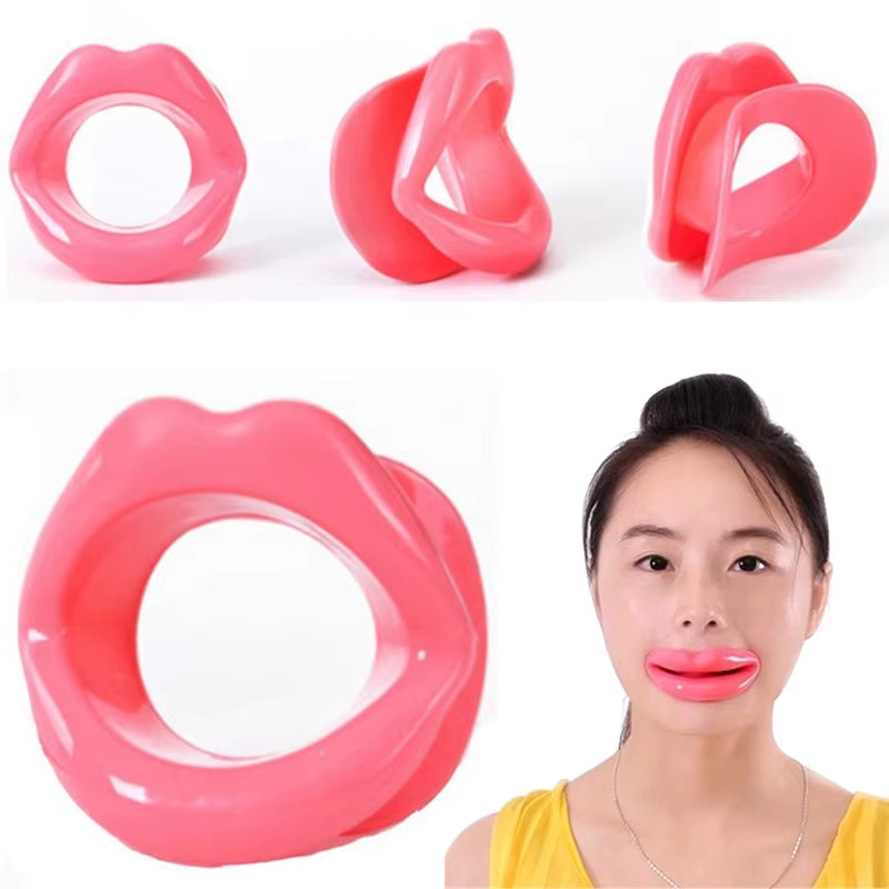 Silicone Rubber Face Slimmer Exercise Mouth Piece Muscle anti Wrinkle Lip Trainer Mouth Massager Exerciser Mouthpiece Face Care