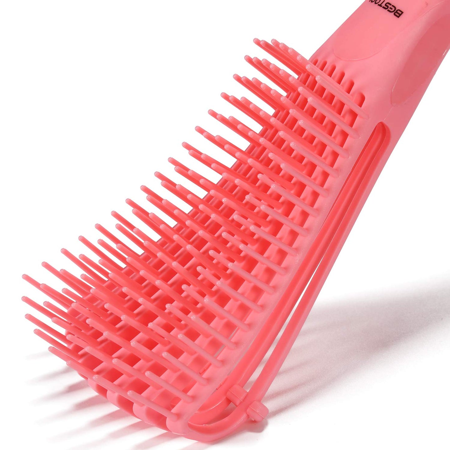 Hair Brush, Detangling Brush for Natural Black and Curly Hair (Pink, Afro 3/4Abc), Ideal for Wet or Dry Hair