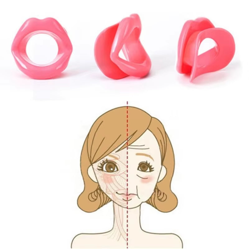 Silicone Rubber Face Slimmer Exercise Mouth Piece Muscle anti Wrinkle Lip Trainer Mouth Massager Exerciser Mouthpiece Face Care