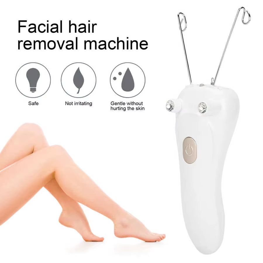 Face Cotton Thread Epilator USB Charging Electric Cotton Thread Epilator Facial Body Hair Removal Machine Device Wax Strips